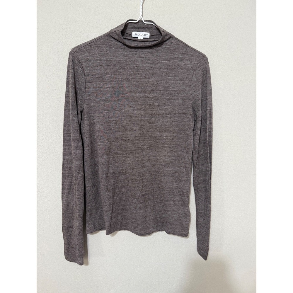 Prologue Women's Brown Mock Turtleneck‎ Long Sleeve Size M